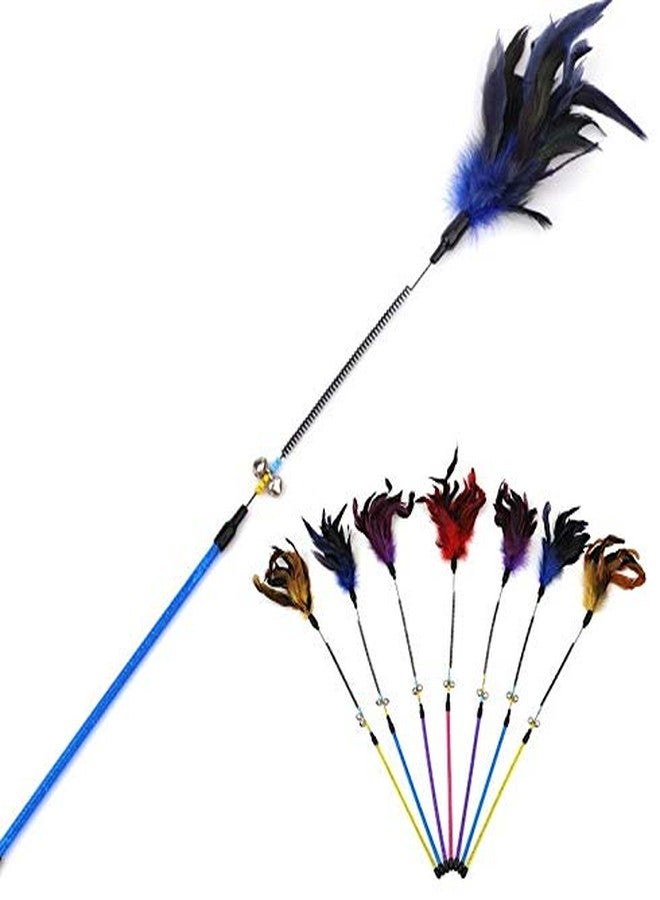 The DDS Store Cat Teaser Feather Stick Toy Interactive Cat Toy Teaser with Feather (Color May Vary) - Image 2